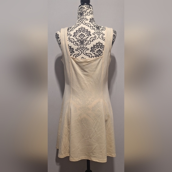 H&M Lrg Cream Sleeveless Dress Euc - Picture 6 of 6